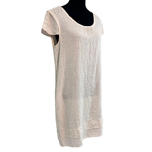 NEW Malvin I Love Linen Dress Size 10 Cream Shift Hamburg Germany - Picture 2 of 9